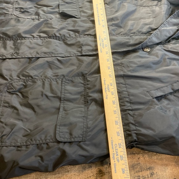 Arizona Jeans Co Womens Black Jacket Faux Fur Hood Rain Slick Jrs Plus 3X - Picture 10 of 16